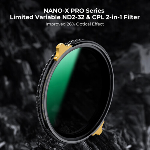 K&F Concept 72mm Brass Frame Nano-X Pro Series CPL + ND2-32 Filter KF01.2001 - 3